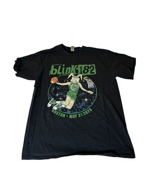 Gildan Black Tee with Green Front Graphic